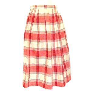 Vintage Porsha By Winer Made In USA Long Pleated Red White Blue Skirt Size 13/14
